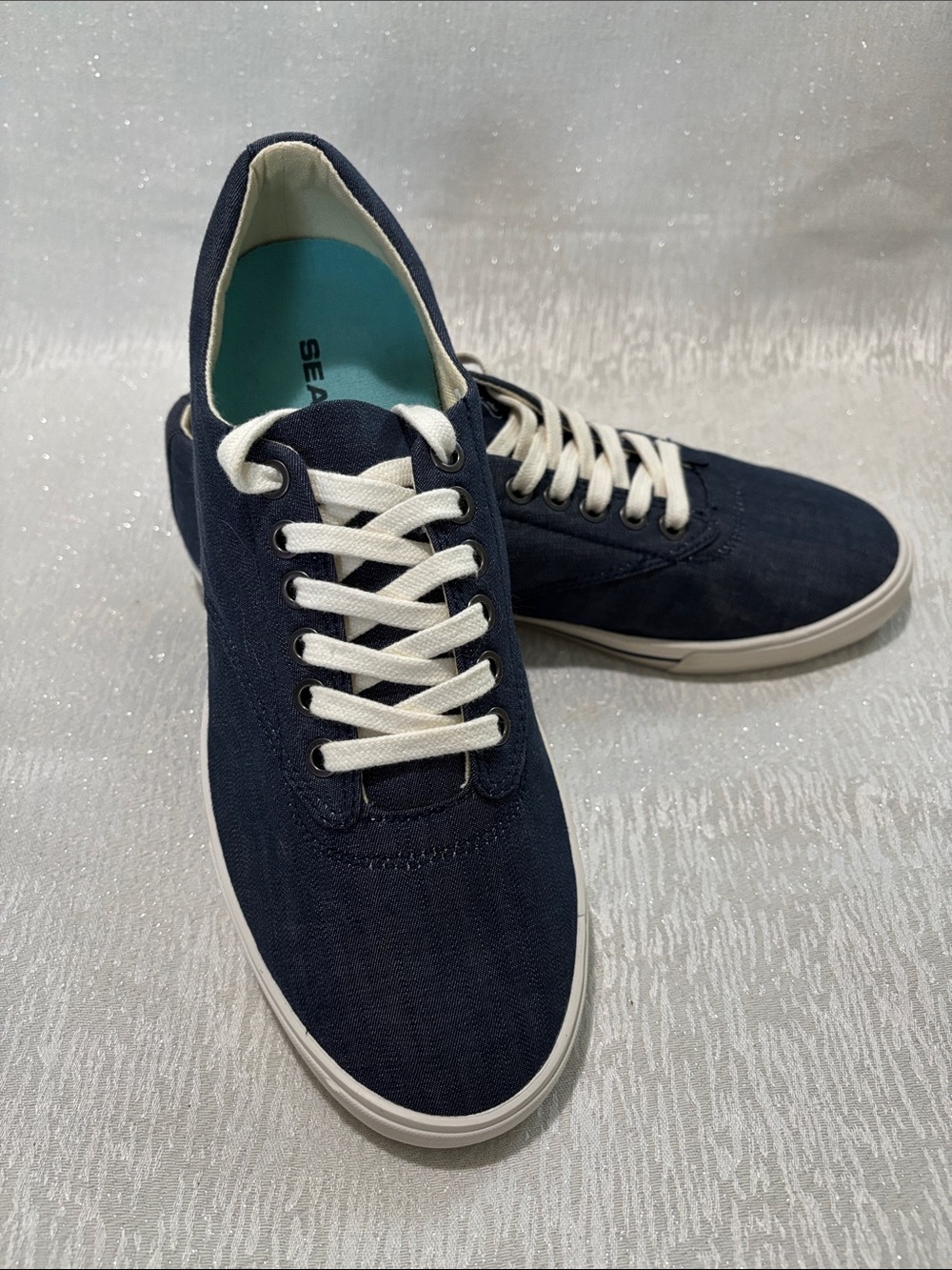 NWOB SeaVees Hermosa Plimsoll Blue Denim Size 8